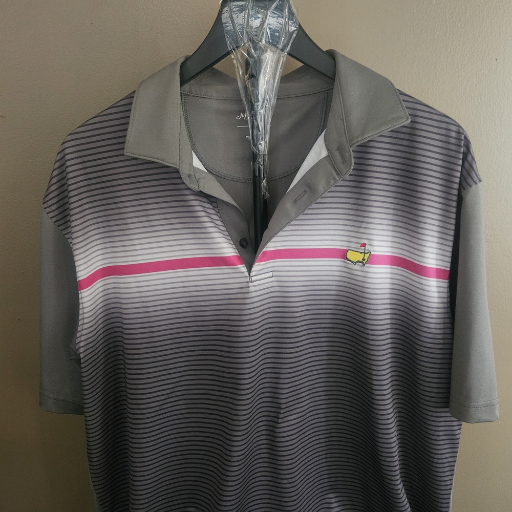 Stylish Gray and Pink Men's Polo Shirt